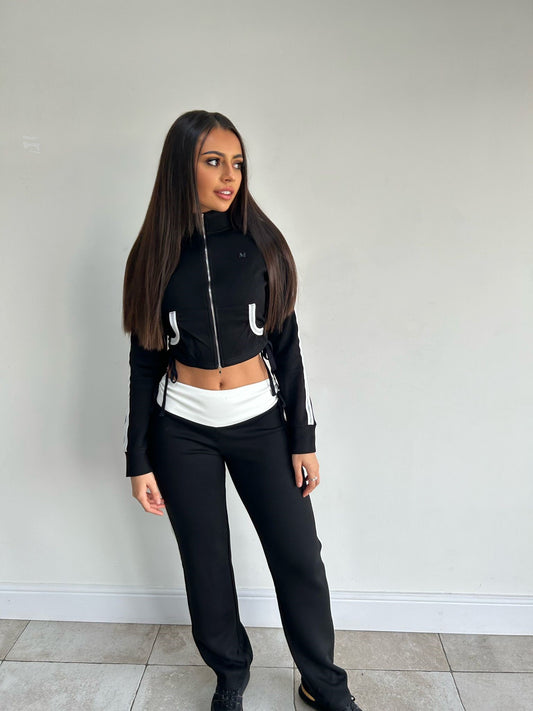 Gigi Tracksuit Top in Black