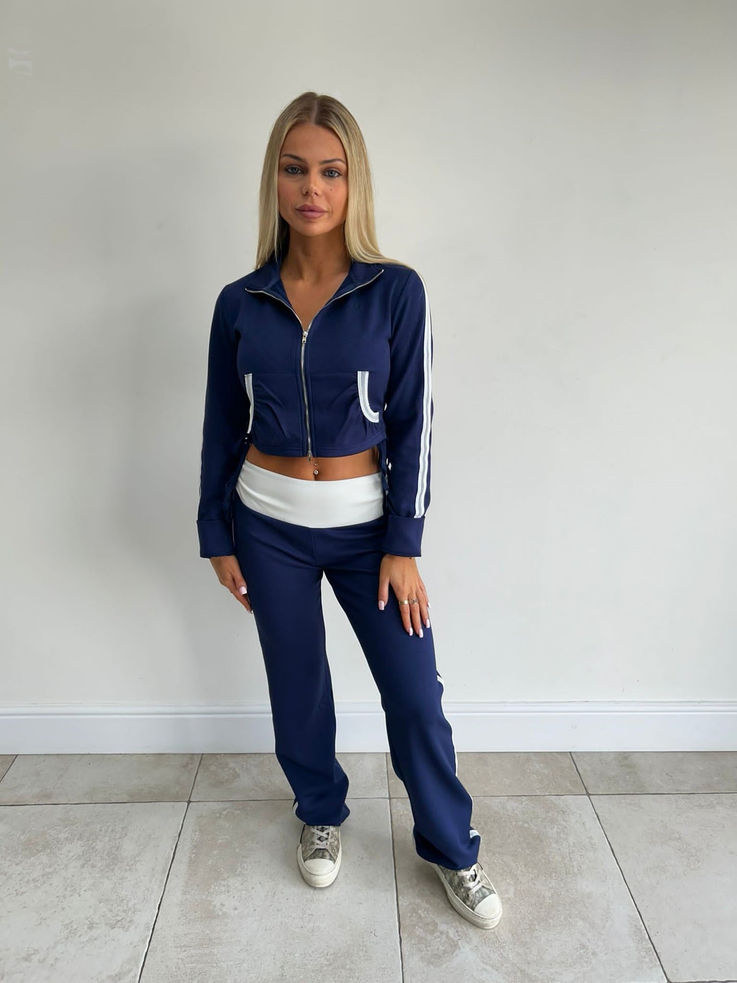 Gigi Tracksuit Top in Navy