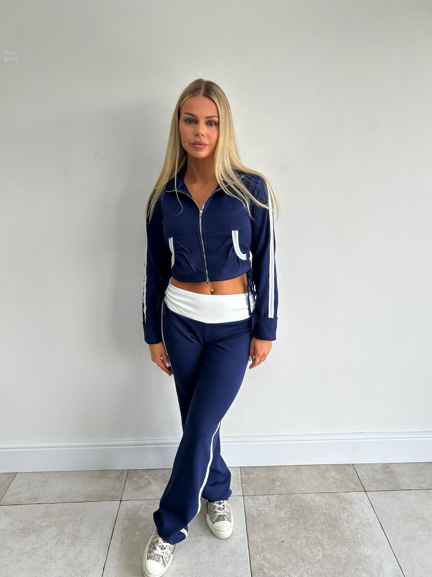 Gigi Tracksuit Top in Navy