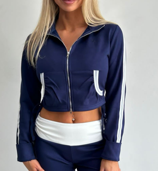 Gigi Tracksuit Top in Navy